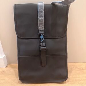 RAINS Backpack Mini Waterproof Backpack Black Minimalist Scandinavian